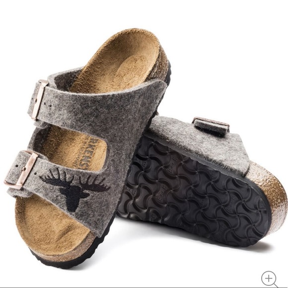 BIRKENSTOCK ARIZONA WOOL FELT GRAY ELK size 8/26